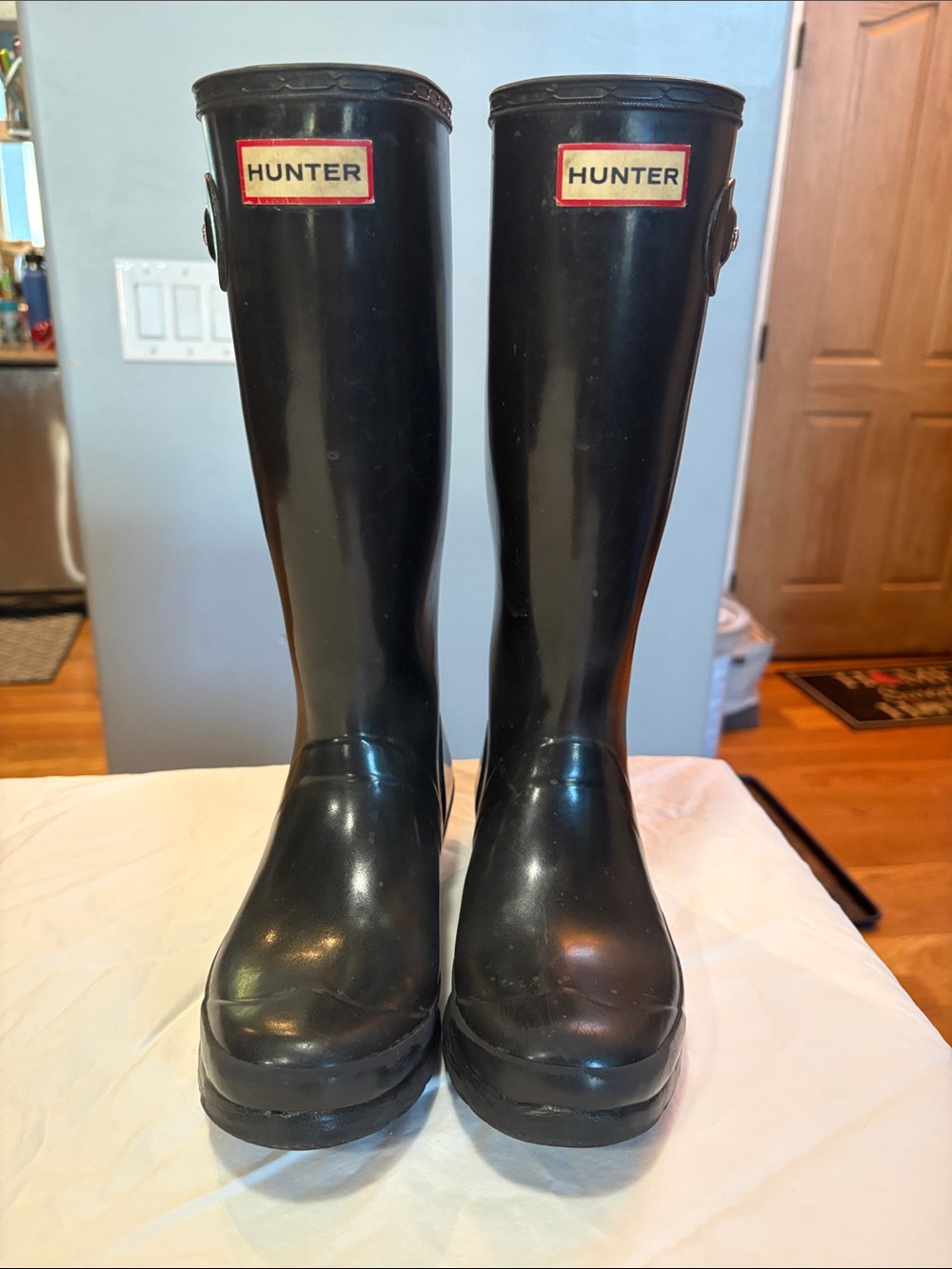 Hunter Original Tall Black Rain Boots Women’s 5 EU 36 Buckle Wellington